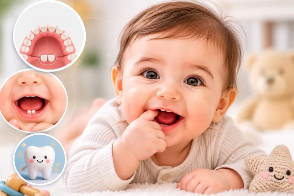 اولین دندان کودک چه زمانی درمی‌آید؟ جدول زمان‌بندی رویش دندان‌ها